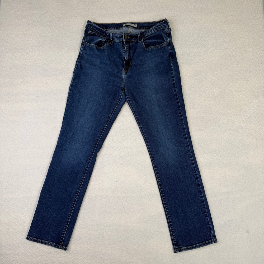 Levis 724 High Rise Straight Jeans Womens 31x30 Dark Wash Blue Stretch Denim